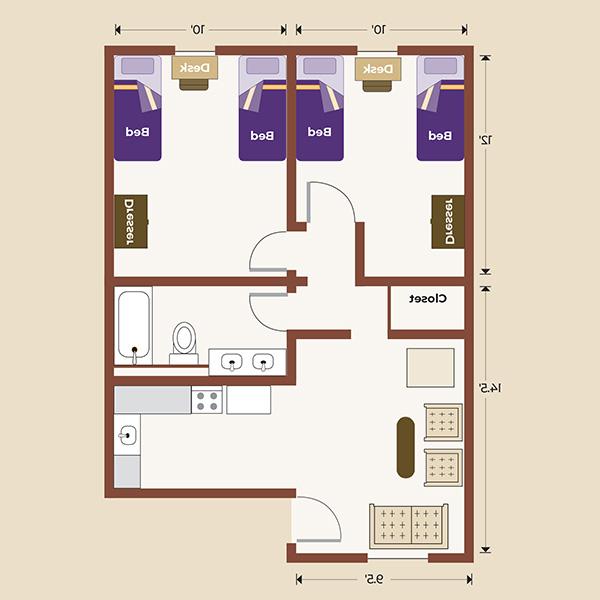 Ford Street Apartment Floor Plan